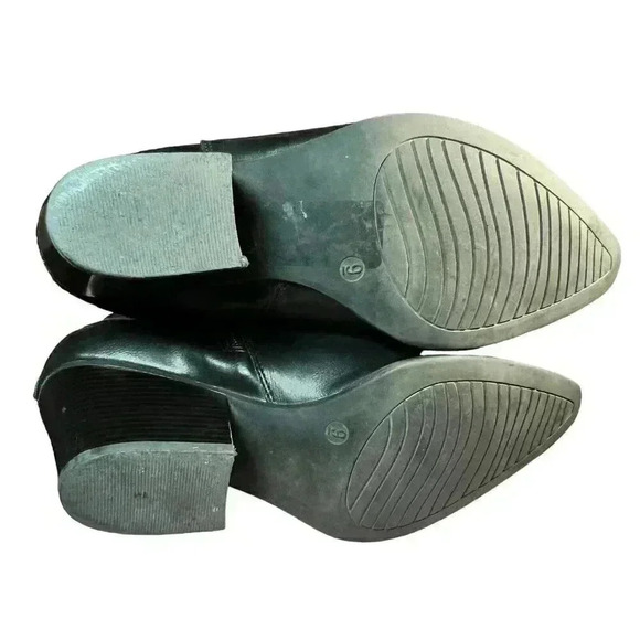 CentroPoint Womens Black Faux Leather Booties Shoes 9 - Picture 7 of 8